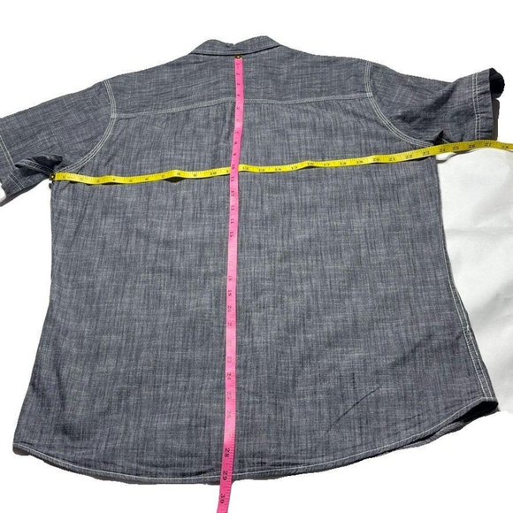 HUDSON AND BARROW NYC Mens Sz L Gray Cotton Shirt - Picture 6 of 6